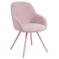 STOL, kovina, tekstil pink  - pink, Design, kovina/tekstil (57/84,5/61cm) - Carryhome