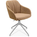 ARMLEHNSTUHL  in Aluminium Flachgewebe  - Alufarben, Design, Textil/Metall (58/81,5-84,5/60cm) - Johann Jakob