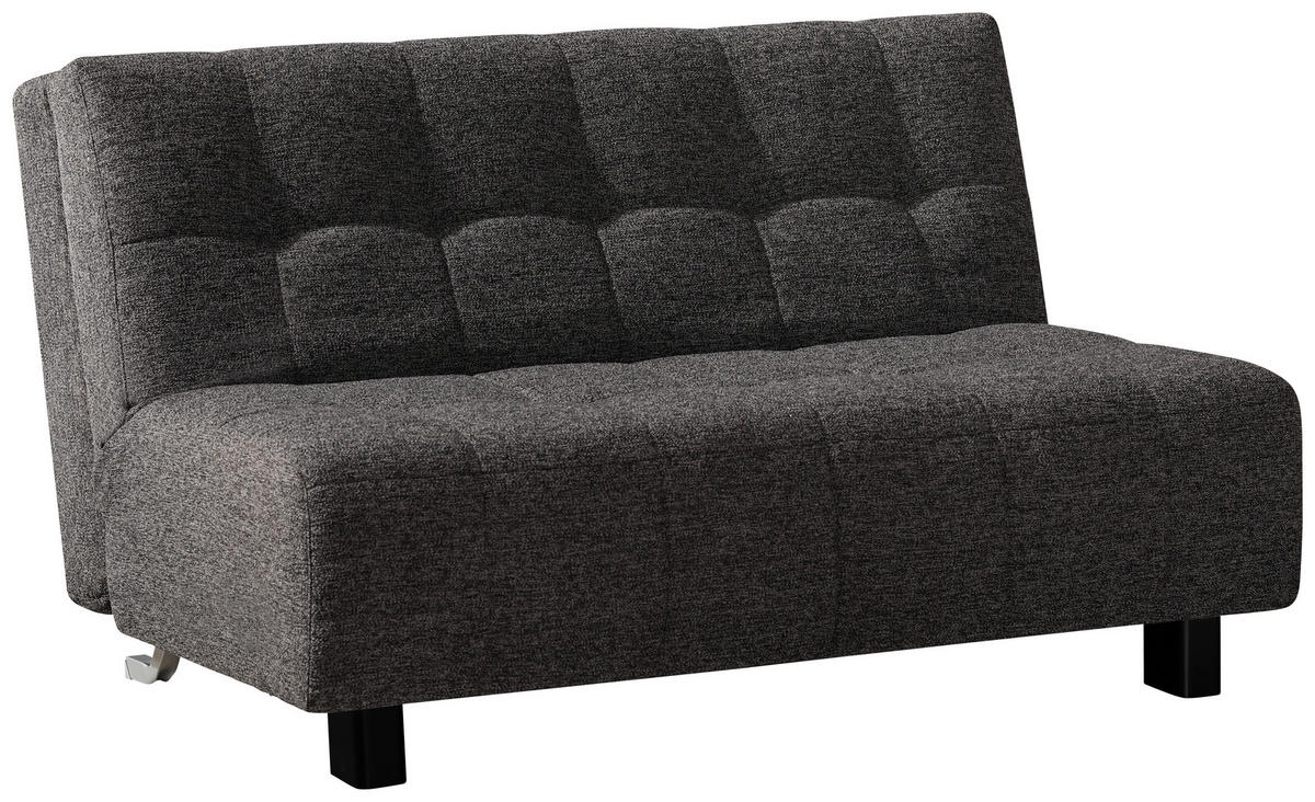 ZOFA S POSTELJNO FUNKCIJO,  antracit tekstil  - črna/antracit, Design, kovina/tekstil (145/92/102cm) - Novel
