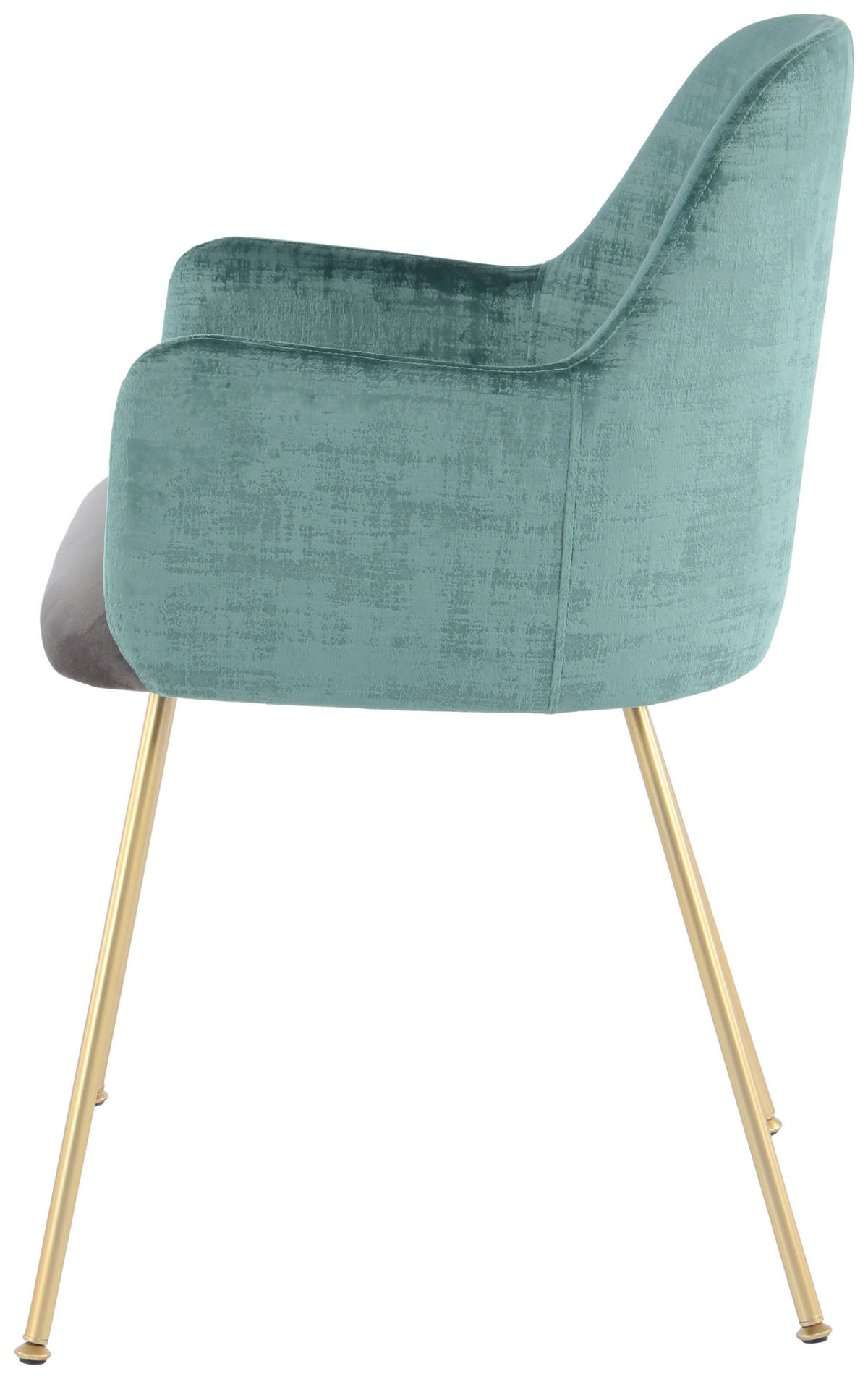 ARMLEHNSTUHL  in Eisen  - Goldfarben/Grau, Design, Holz/Kunststoff (53/85/50cm) - Kayoom