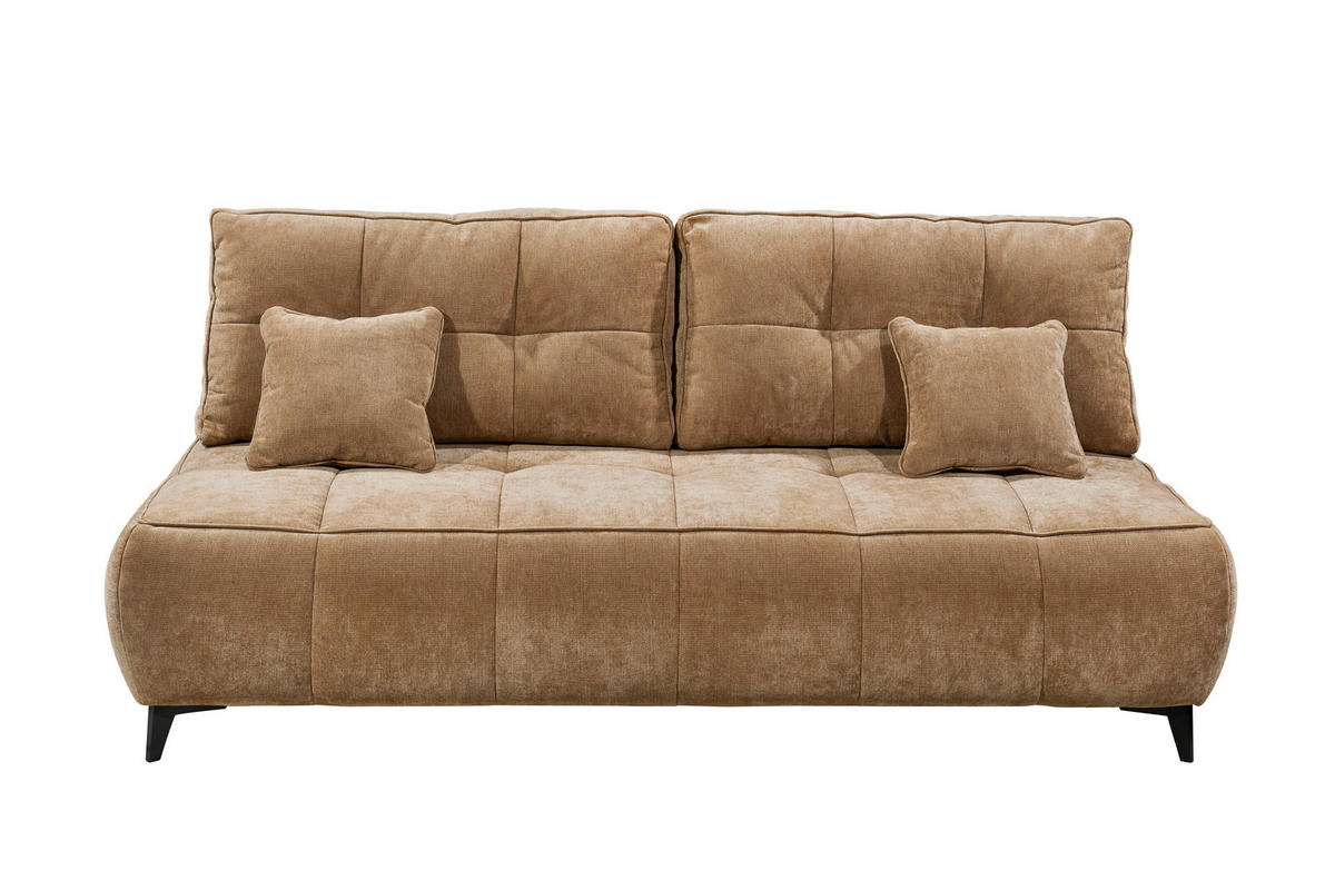 SCHLAFSOFA ELISA in Webstoff Braun  - Schwarz/Braun, MODERN, Kunststoff/Textil (215/96/106cm) - MID.YOU