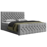 BOXBETT 180/200 cm  in Graphitfarben  - Schwarz/Graphitfarben, MODERN, Kunststoff/Textil (180/200cm) - Chameo