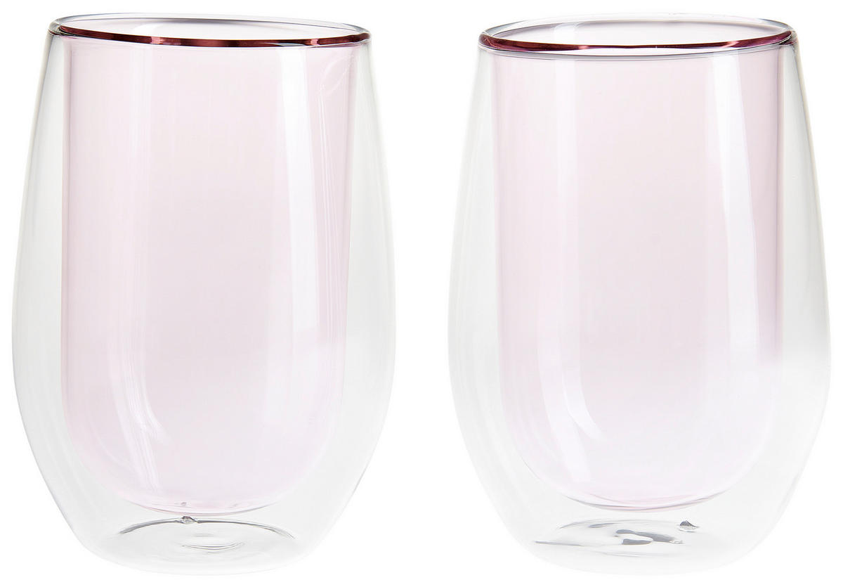 KAFFEEGLAS - Rosa, KONVENTIONELL, Glas (7,5/12,5cm) - Novel