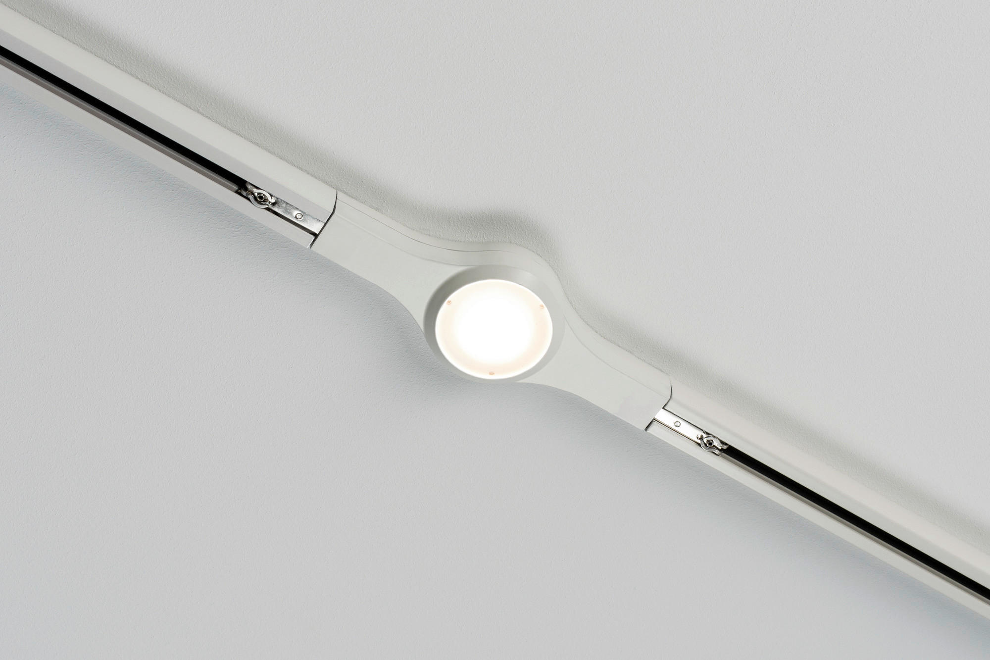 SCHIENENSYSTEM-VERBINDER - Weiß, Design, Metall (22,5/2,7/5,7cm) - Paulmann