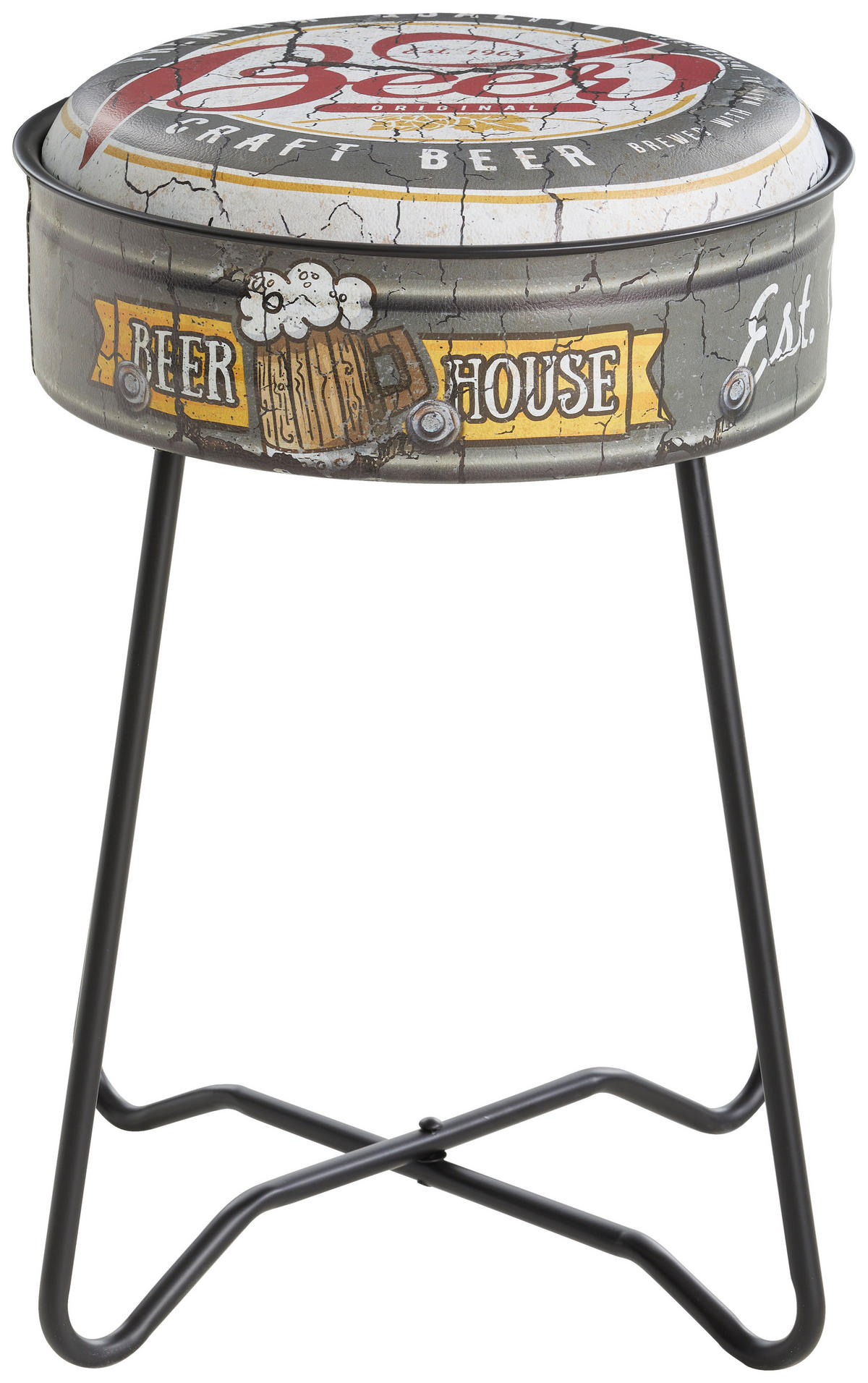 TABURE metal  višebojno, crna        - višebojno/crna, Trend, metal (44/52/44cm) - Xora