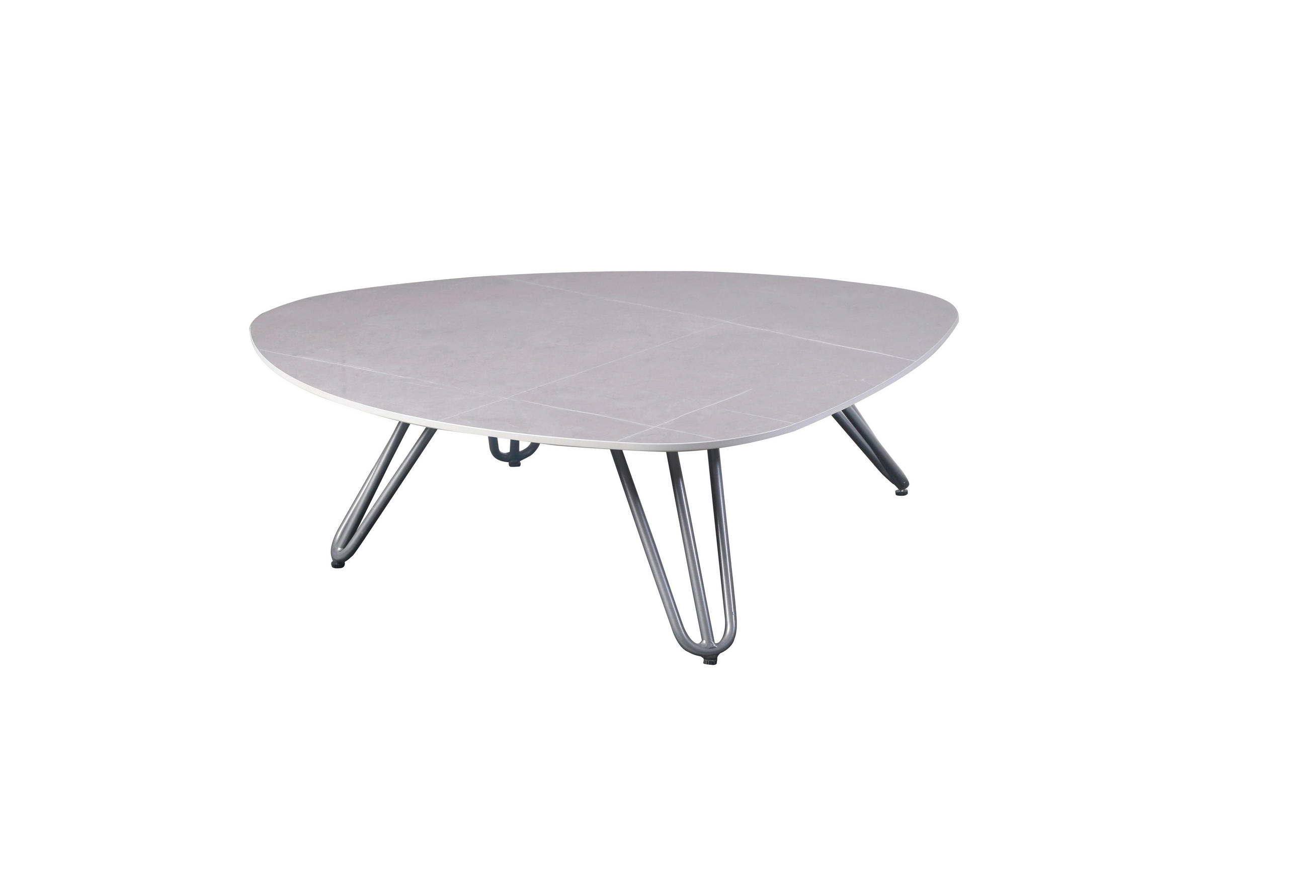 LOUNGETISCH 88/110/31,5 cm Metall  - Grau, MODERN, Metall (88/110/31,5cm) - Gardenson