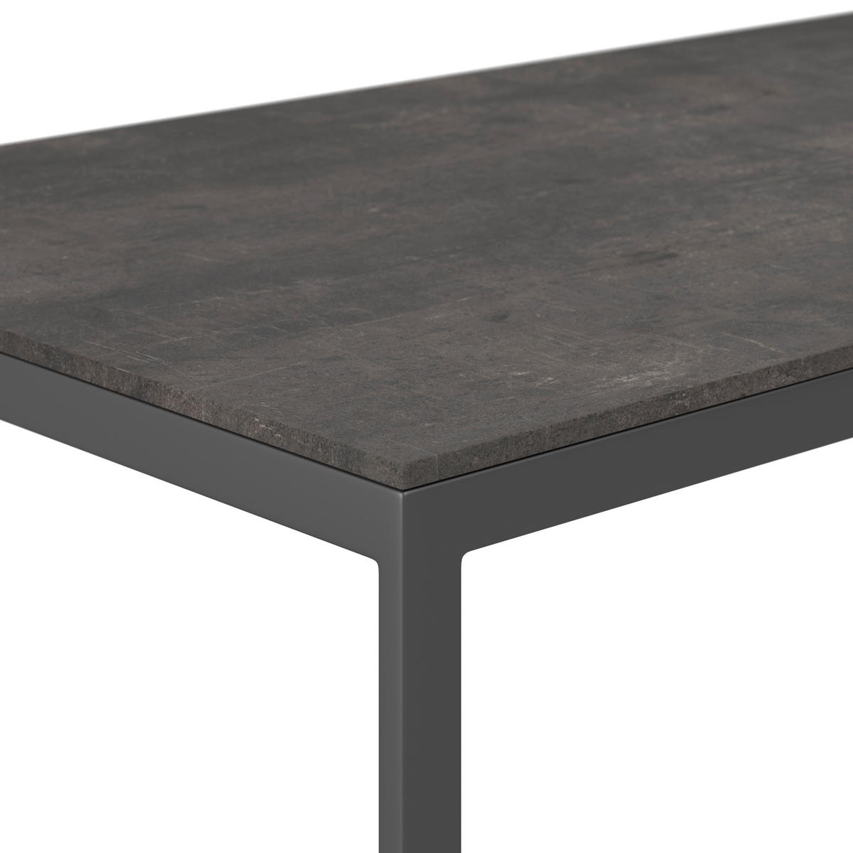 LOUNGETISCH  - Anthrazit/Dunkelbraun, Design, Kunststoff/Metall (76/76/43cm) - Amatio