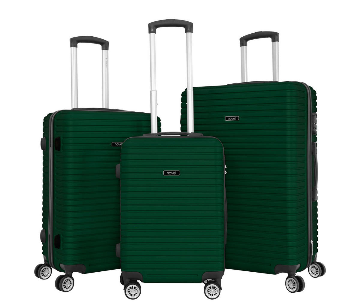 SADA CESTOVNÝCH KUFROV  - tmavozelená, Basics, kov/textil - Novel