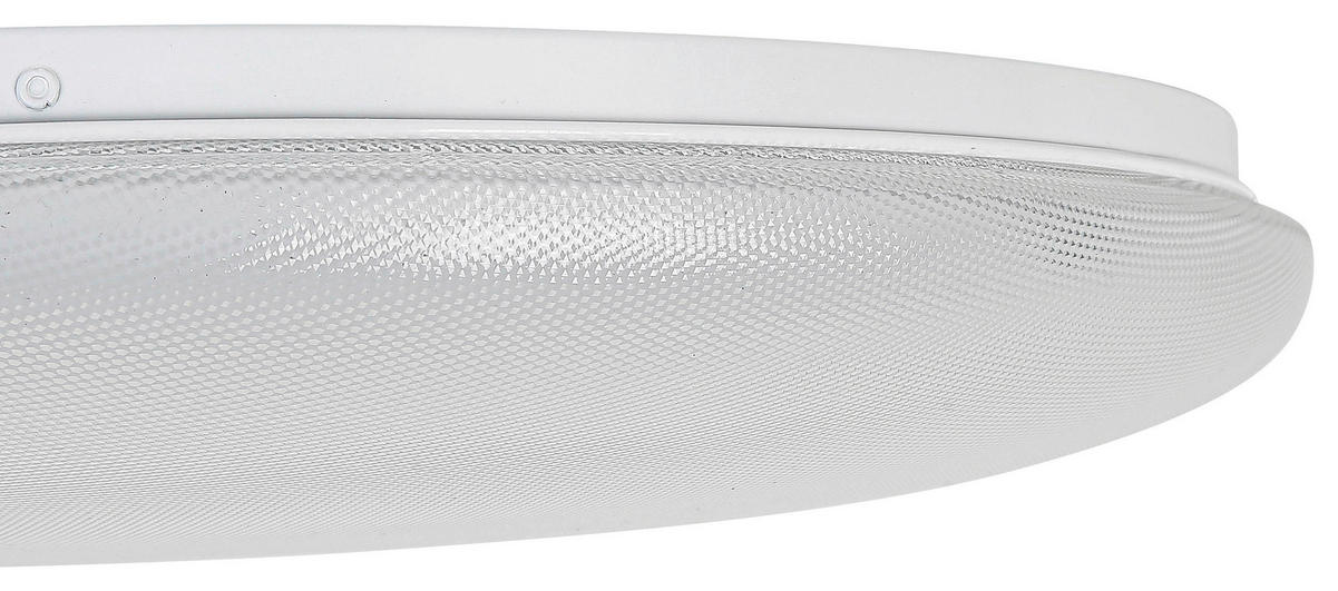 DECKENLEUCHTE 50/8 cm   - Transparent/Weiß, Trend, Kunststoff/Metall (50/8cm) - Novel