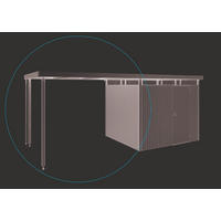 SEITENDACH 282/222/235 cm  - Silberfarben, Basics, Metall (282/222/235cm) - Biohort