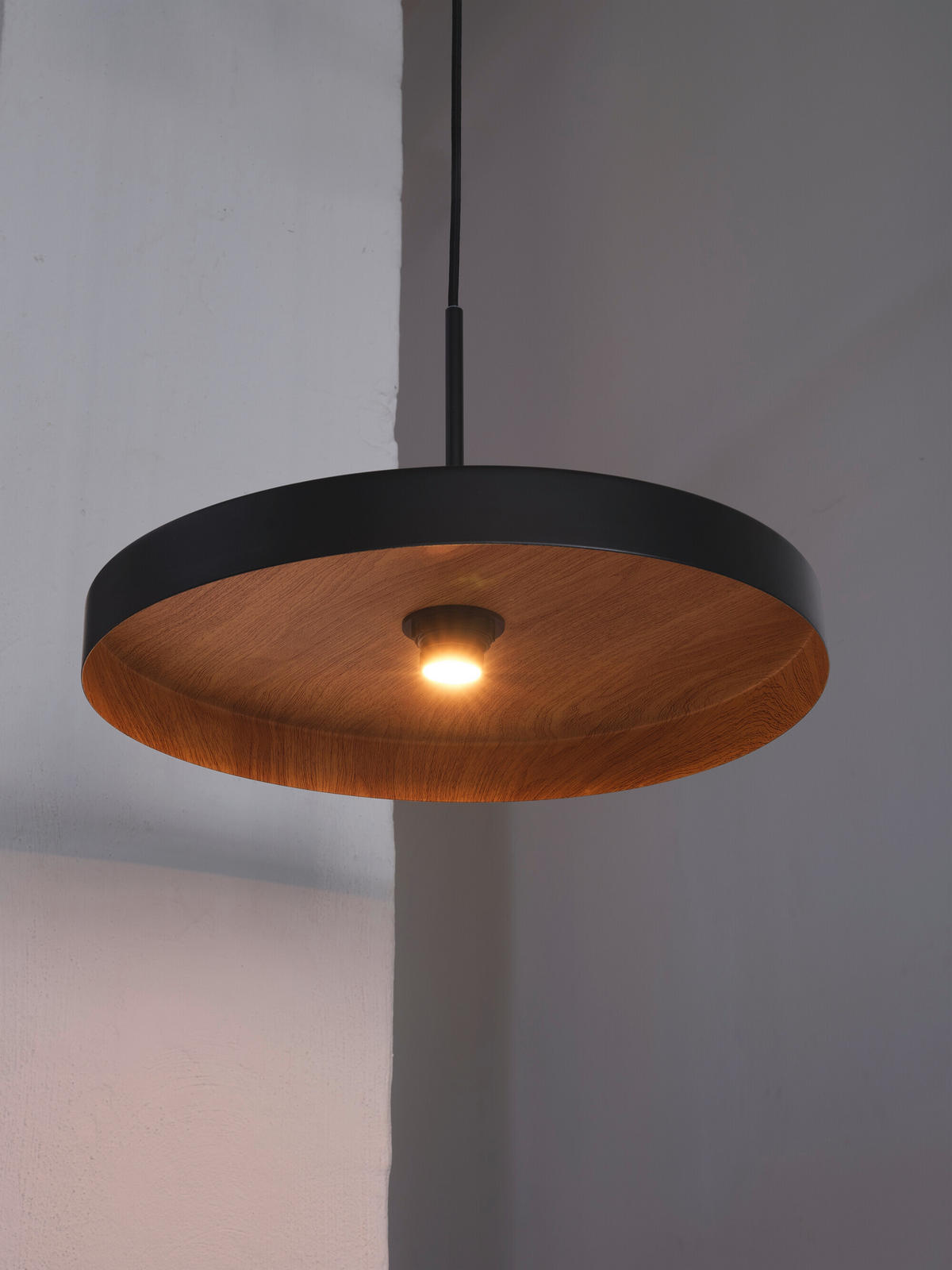 HÄNGELEUCHTE 40/127 cm  - Schwarz/Naturfarben, Basics, Metall (40/127cm) - Ledvance
