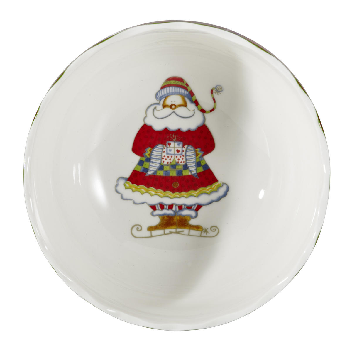 SKODELICA ZA KOSMIČE CHRISTMAS   keramika  14 cm        - rdeča/večbarvno, Konvencionalno, keramika (14cm) - X-Mas