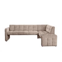 KLUPA KUTNA  bež  drvo, tekstil, drvni materijal      - bež/crna, Moderno, drvni materijal/drvo (245/157cm) - Livetastic
