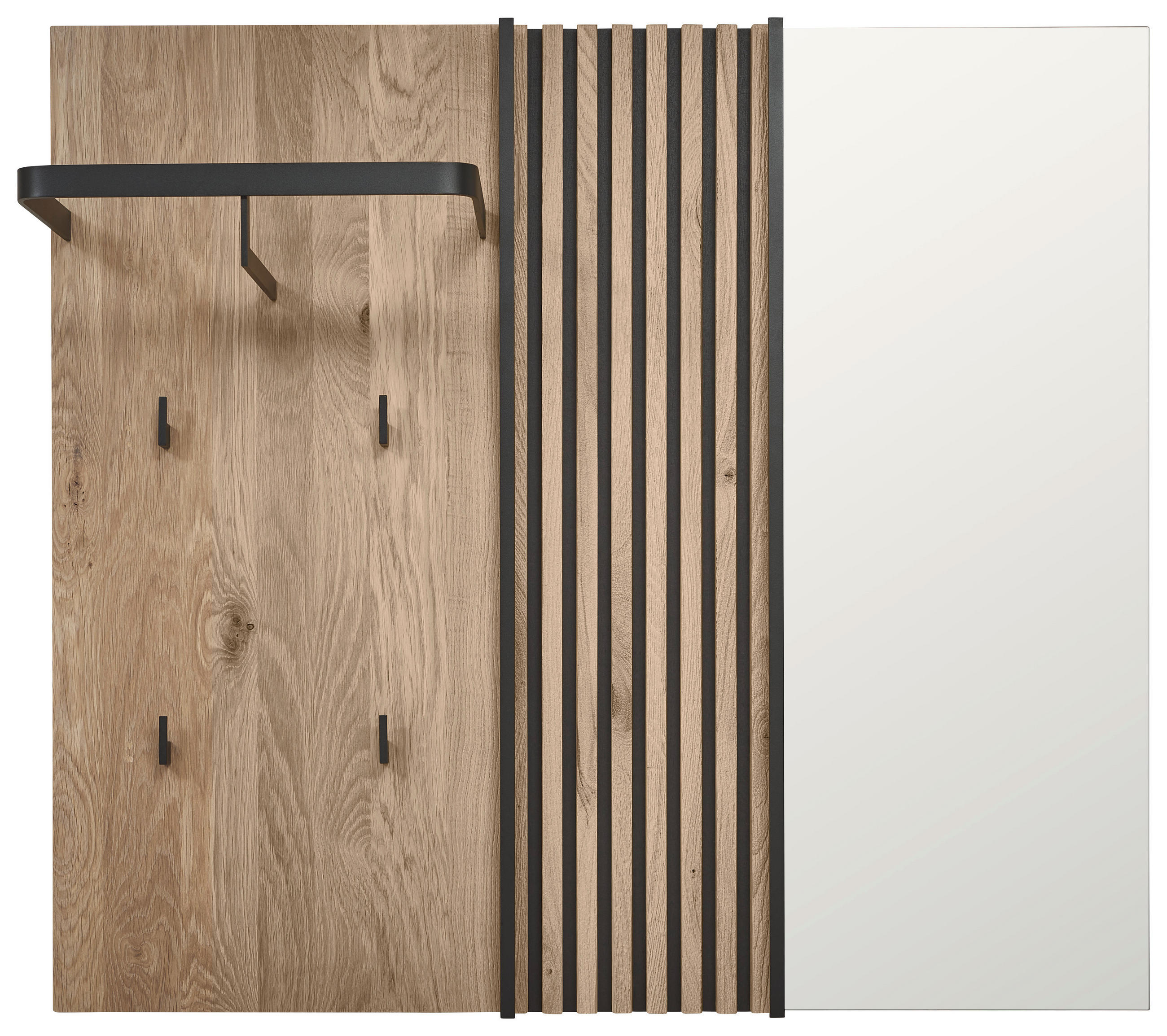 GARDEROBENPANEEL  in 109/115/29 cm  - Eichefarben, Design, Glas/Holz (109/115/29cm) - Johann Jakob