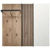 GARDEROBENPANEEL  in 109/115/29 cm  - Eichefarben, Design, Glas/Holz (109/115/29cm) - Johann Jakob
