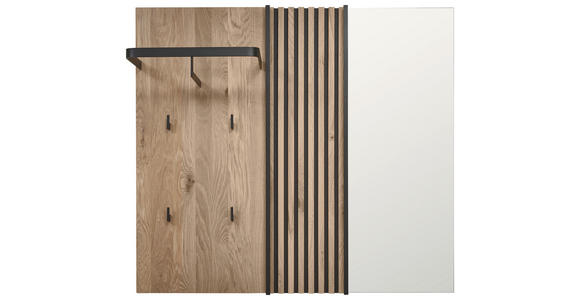 GARDEROBENPANEEL  in 109/115/29 cm  - Eichefarben, Design, Glas/Holz (109/115/29cm) - Johann Jakob