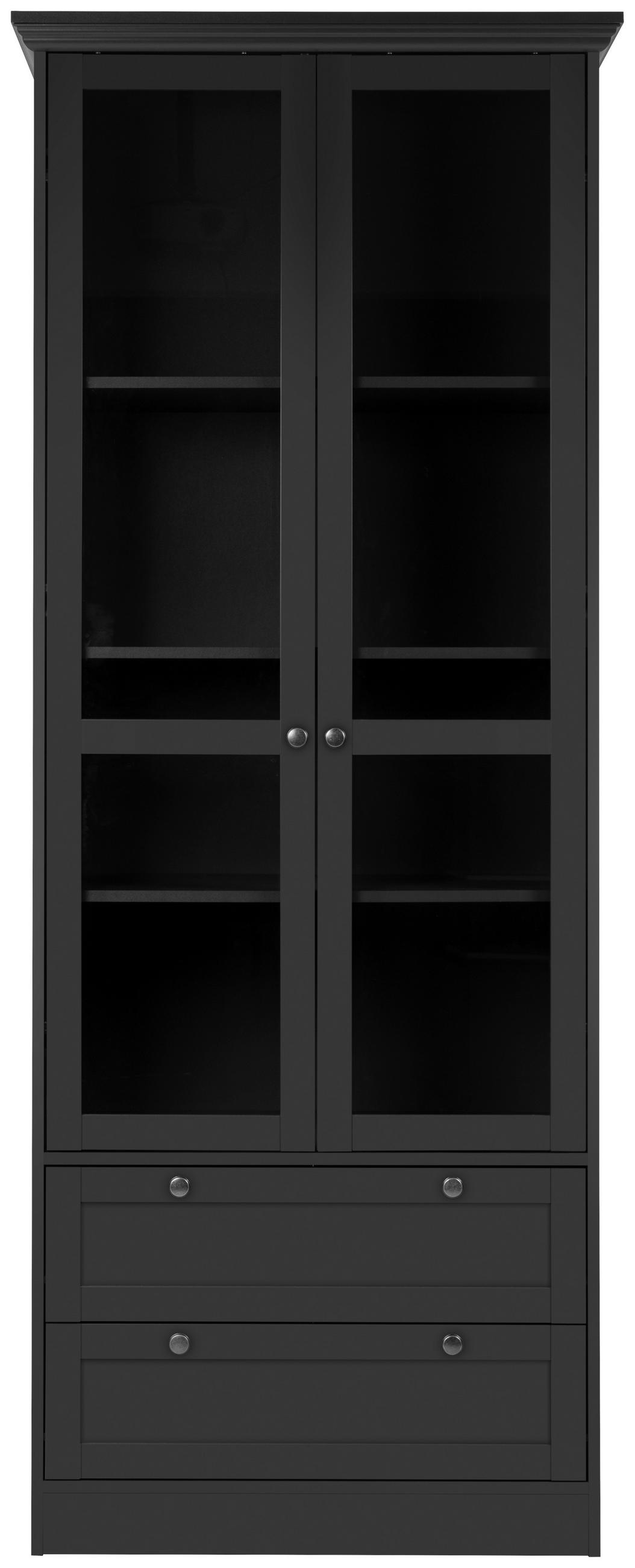 VITRINE  in Anthrazit  - Anthrazit, LIFESTYLE, Glas/Holzwerkstoff (80/200/45cm) - MID.YOU