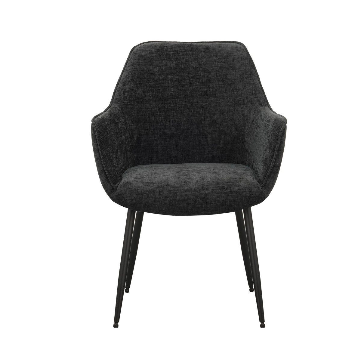 SADA STOLIČIEK S PODRÚČKAMI 2 kus - čierna/koňaková, Modern, kov/textil (61/84/59,5cm) - MID.YOU