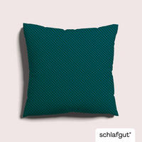 KOPFKISSENBEZUG 80/80 cm  - Dunkelgrün/Petrol, Basics, Textil (80/80cm) - Schlafgut