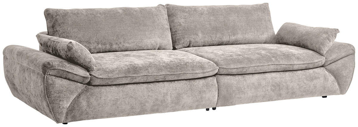 BIG SOFFA i struktur ljusgrå  - ljusgrå/svart, Klassisk, textil/plast (302/80/120cm) - MID.YOU