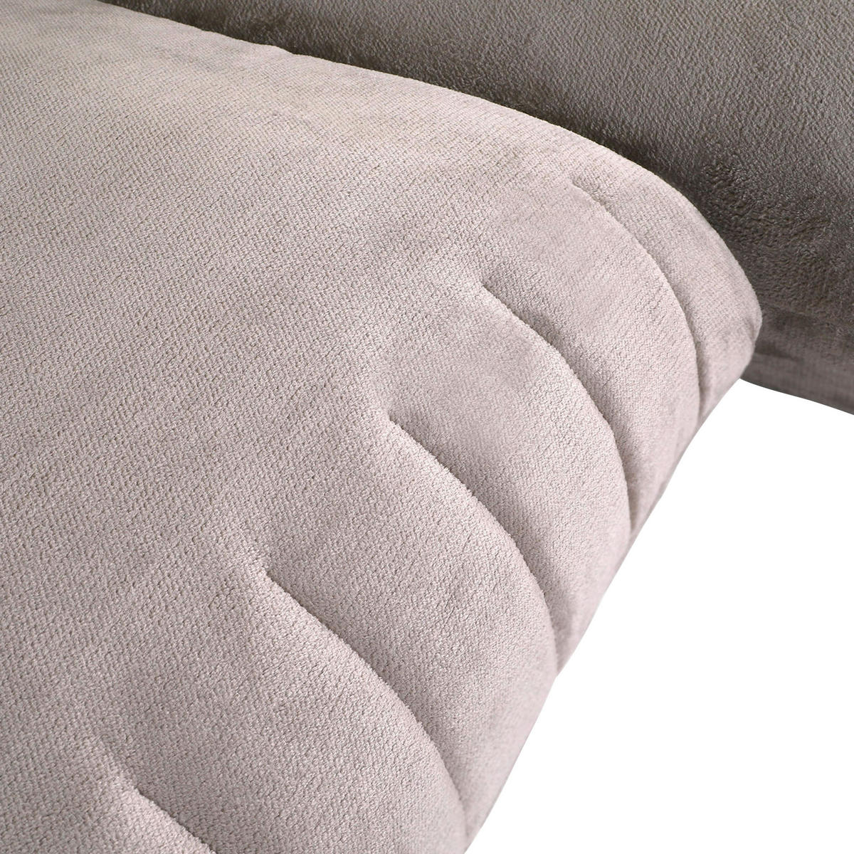 HÖRNSOFFA i plysch beige  - beige/svart, Klassisk, textil/plast (270/170cm) - MID.YOU