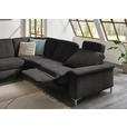 WOHNLANDSCHAFT in Chenille Graubraun  - Graubraun/Alufarben, Design, Textil/Metall (170/333/265cm) - Dieter Knoll