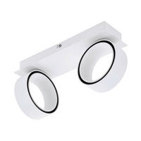 APLICĂ DE PERETE CU LED - alb/culoare crom, Basics, metal (31/0/8cm)