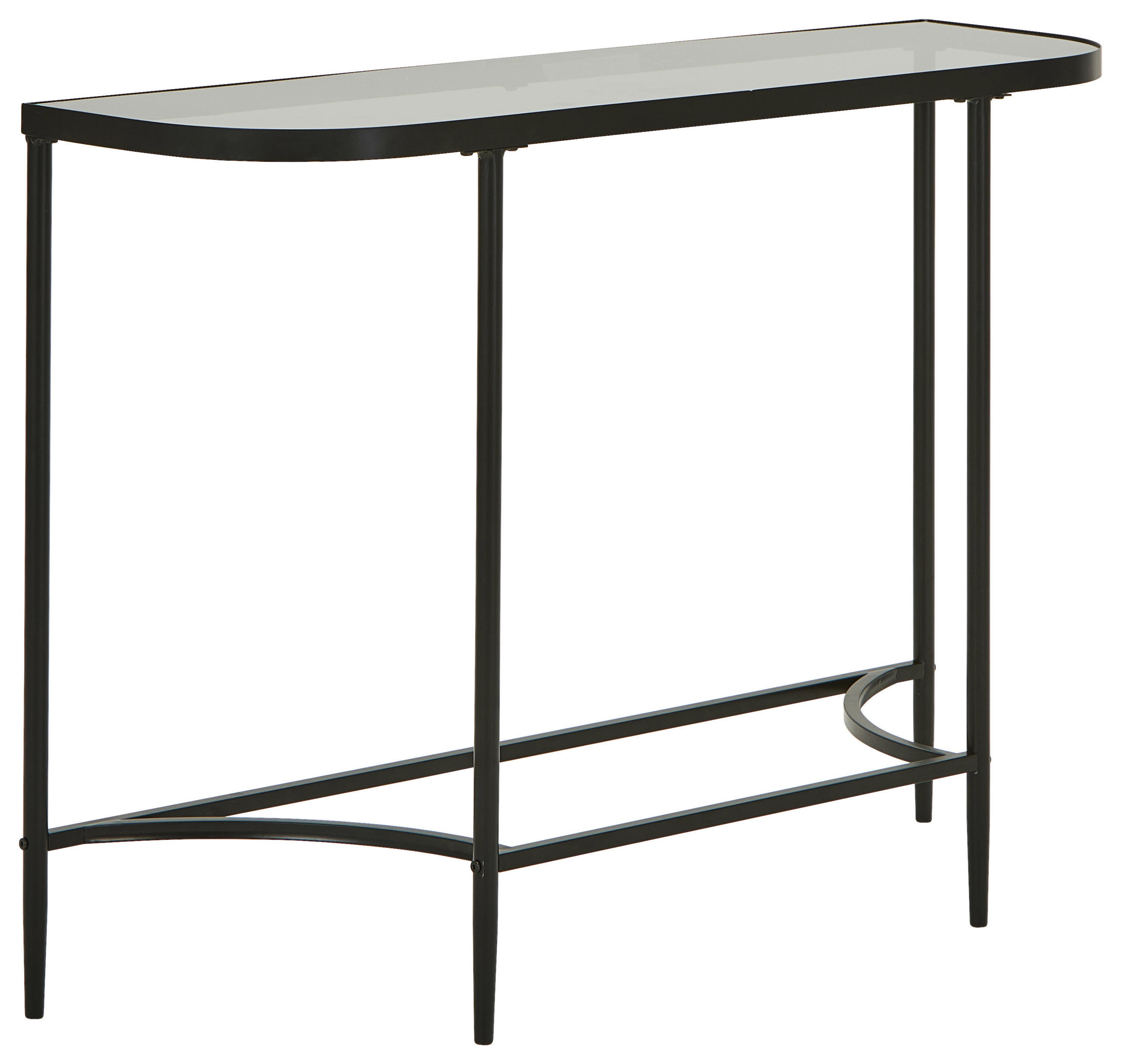 KONSOLENTISCH Schwarz  - Schwarz, Design, Glas/Metall (110/35/80cm) - Xora