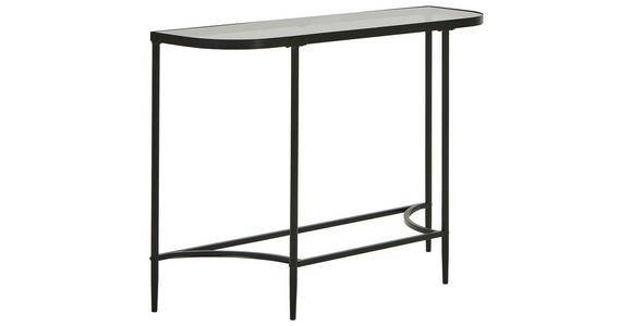 KONSOLENTISCH Schwarz  - Schwarz, Design, Glas/Metall (110/35/80cm) - Xora