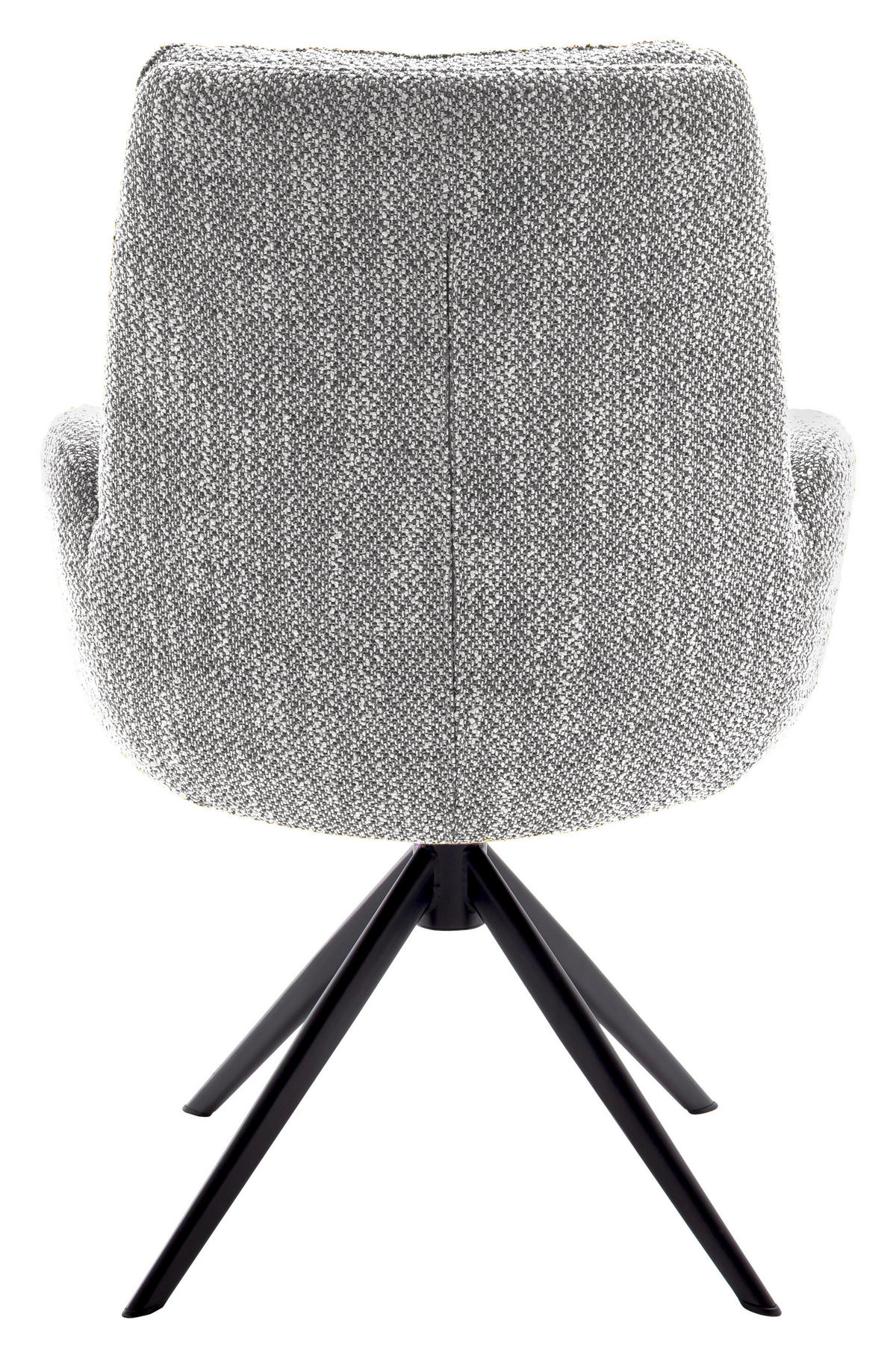 ARMLEHNSTUHL  , Stoffauswahl, Typenauswahl, Sitzfläche 360° drehbar  , Webstoff  ,  - Schwarz/Grau, Design, Textil/Metall (66/95/74cm) - Novel