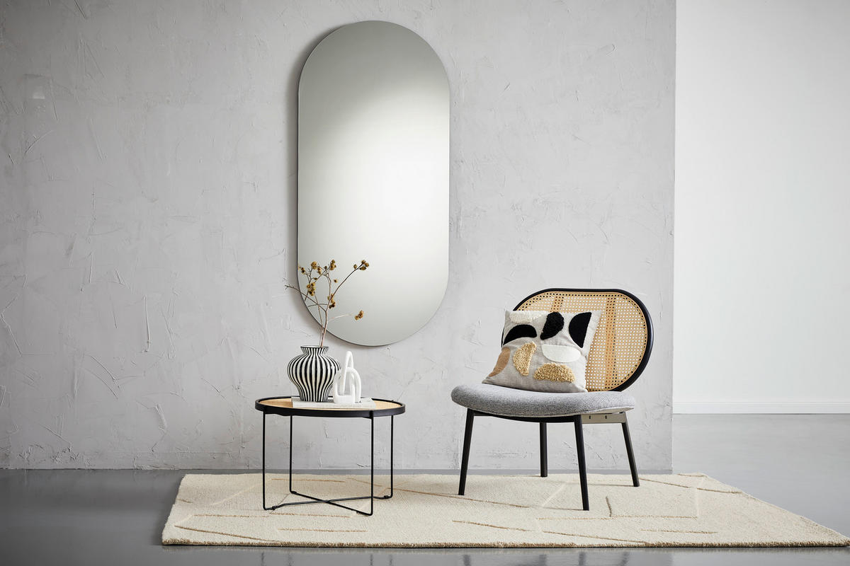 WANDSPIEGEL 70/150/1,6 cm    in oval  - Klar, Design, Glas/Holzwerkstoff (70/150/1,6cm) - MID.YOU