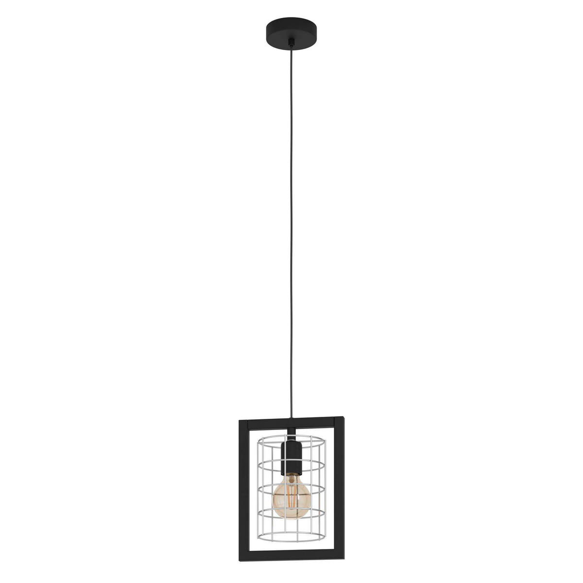 HÄNGLAMPA 22/14,5/110 cm  - svart, Design, metall (22/14,5/110cm) - Eglo