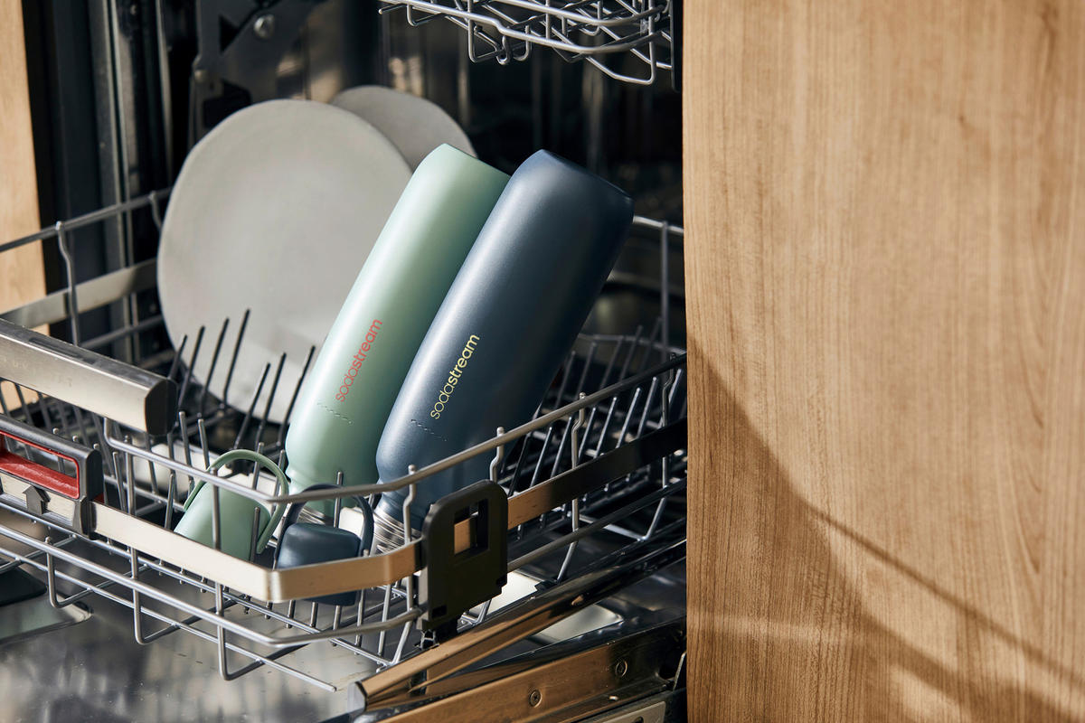 TRINKFLASCHE 0.9 l FIZZ&GO  - Mintgrün, Basics, Metall (19,5/10/28,5cm) - SodaStream