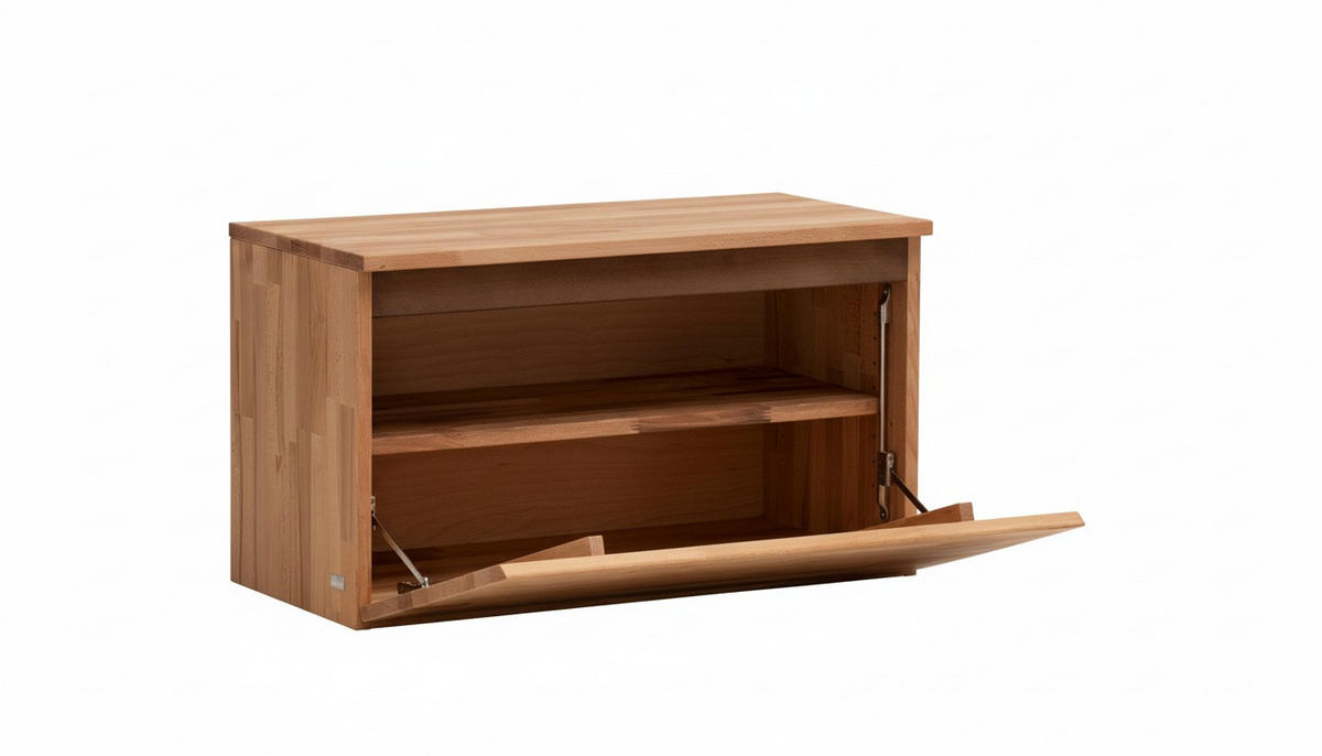 GARDEROBENBANK  in 80/46/39 cm  - Kernbuche, Natur, Holz (80/46/39cm) - Linea Natura