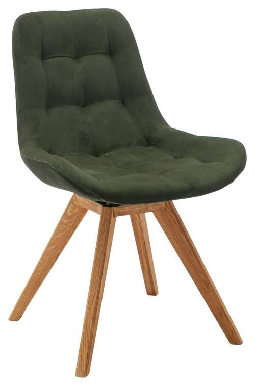 STUHL Flachgewebe Olivgrün  - Olivgrün, KONVENTIONELL, Holz/Textil (56/84/63cm) - Carryhome