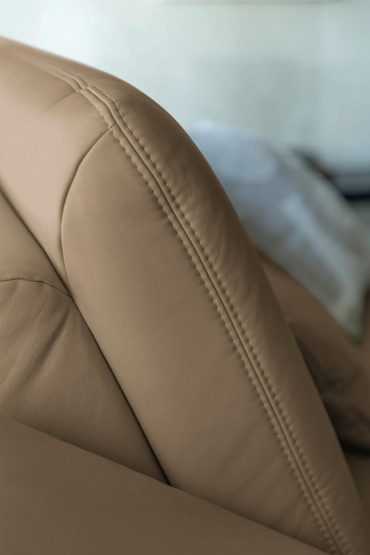 ECKSOFA Echtleder Khaki  - Khaki/Schwarz, Konventionell, Leder/Metall (301/180cm) - Joop!