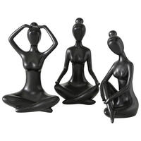 NŐ ALAKÚ DÍSZ - fekete, Basics, műanyag (11/16/30cm)