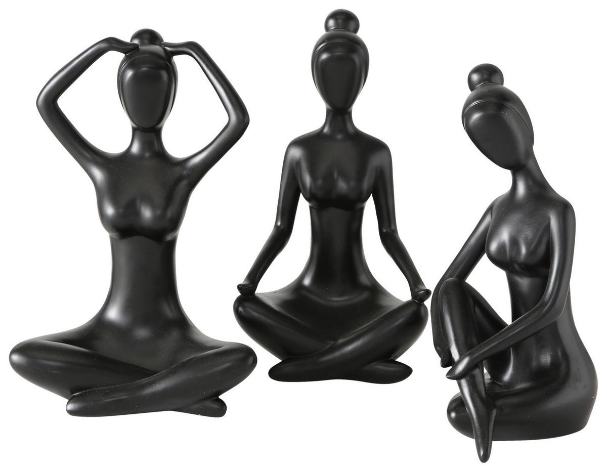 NŐ ALAKÚ DÍSZ - fekete, Basics, műanyag (11/16/30cm)