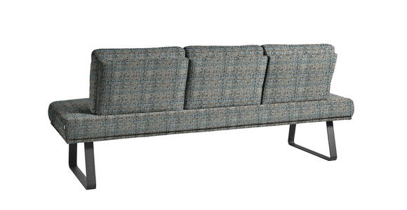 SITZBANK 224/92/78 cm in Blau, Schwarz, Olivgrün - Blau/Schwarz, Design, Textil/Metall (224/92/78cm) - Dieter Knoll