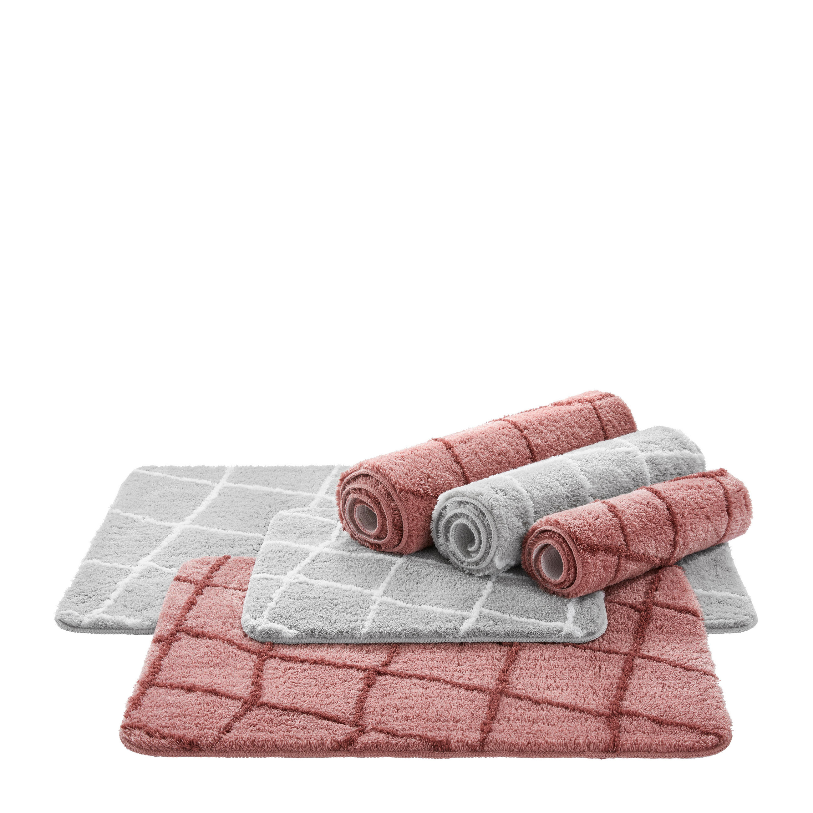 BADTEPPICH Rosa 50/60 cm  - Rosa, Basics, Kunststoff/Textil (50/60cm) - Kleine Wolke