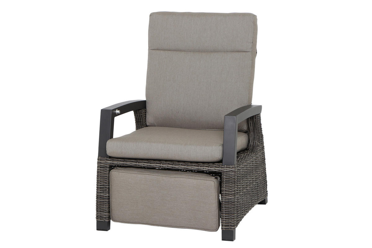 LOUNGEGARNITUR 4-teilig   72/103/83 cm Aluminium  - Grau, Basics, Kunststoff/Textil (72/103/83cm) - Siena Garden