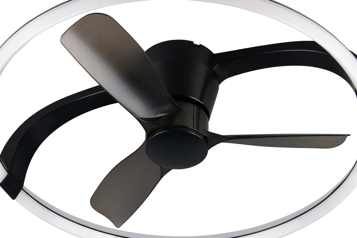 DECKENVENTILATOR - Schwarz/Weiß, Design, Kunststoff (73.5/23cm)