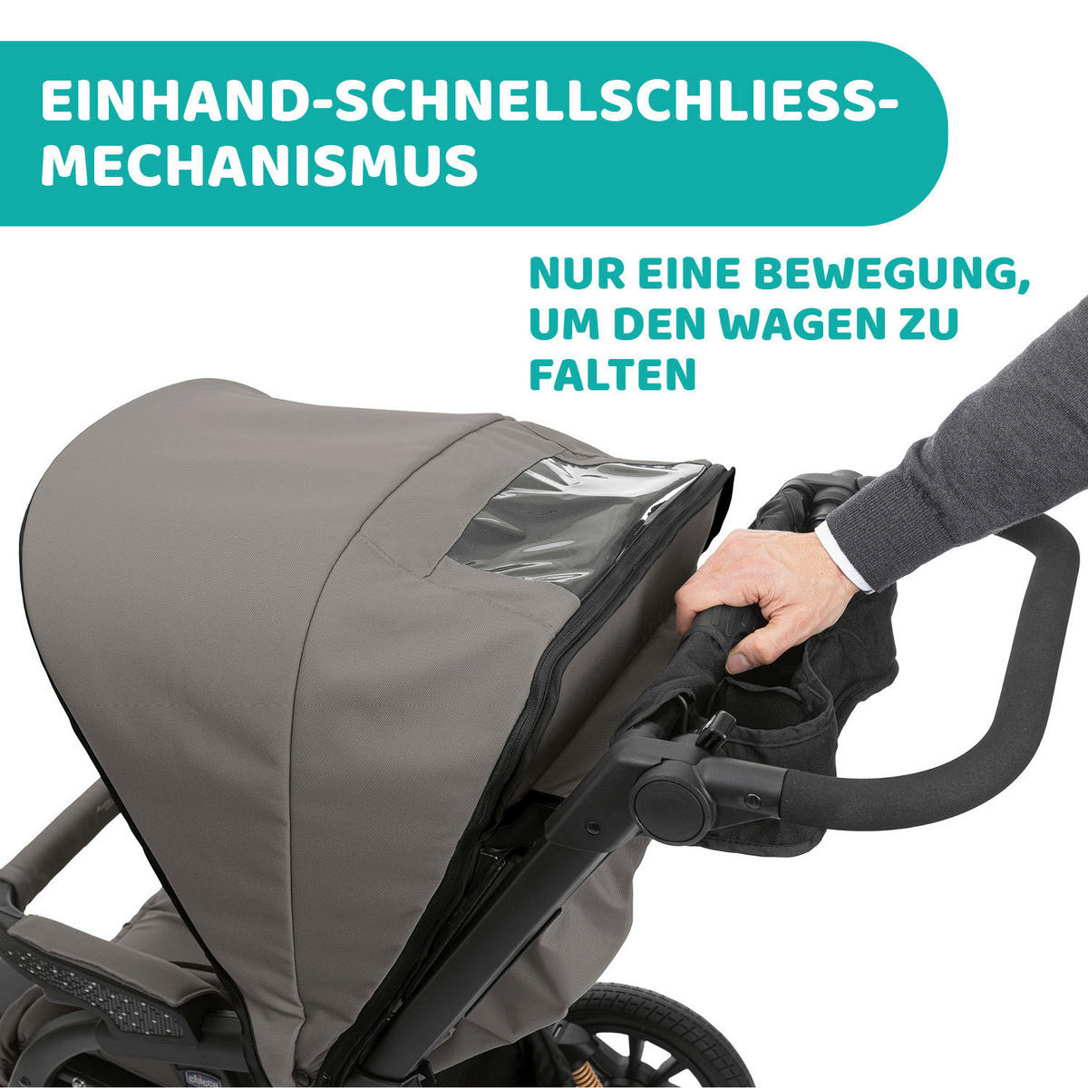 BUGGY ACTIV3  - Beige/Schwarz, Basics, Textil/Metall (64/116/121,5/102/113cm) - Chicco