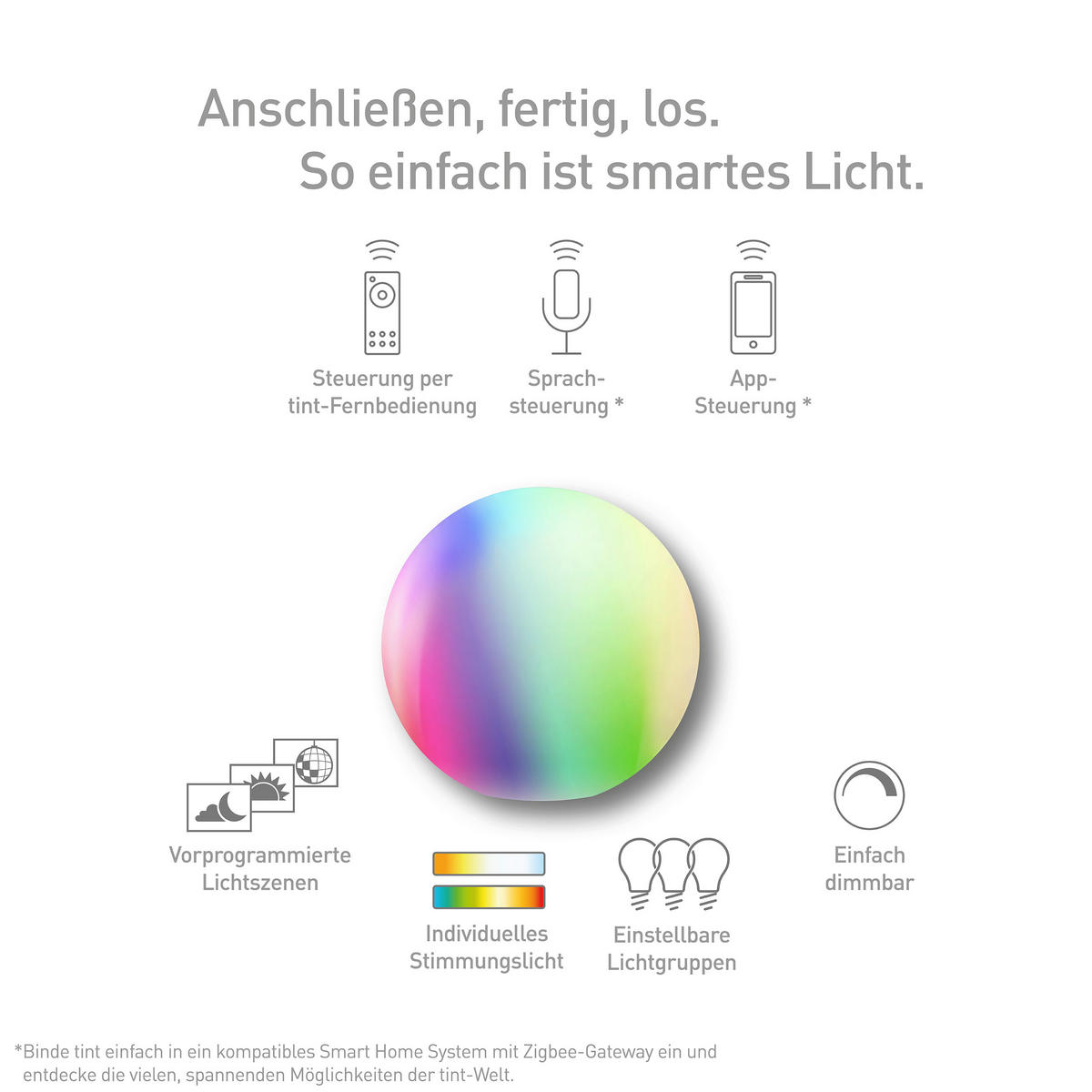 AUßENKUGELLEUCHTE - Sandfarben, Basics, Kunststoff (35cm) - Tint