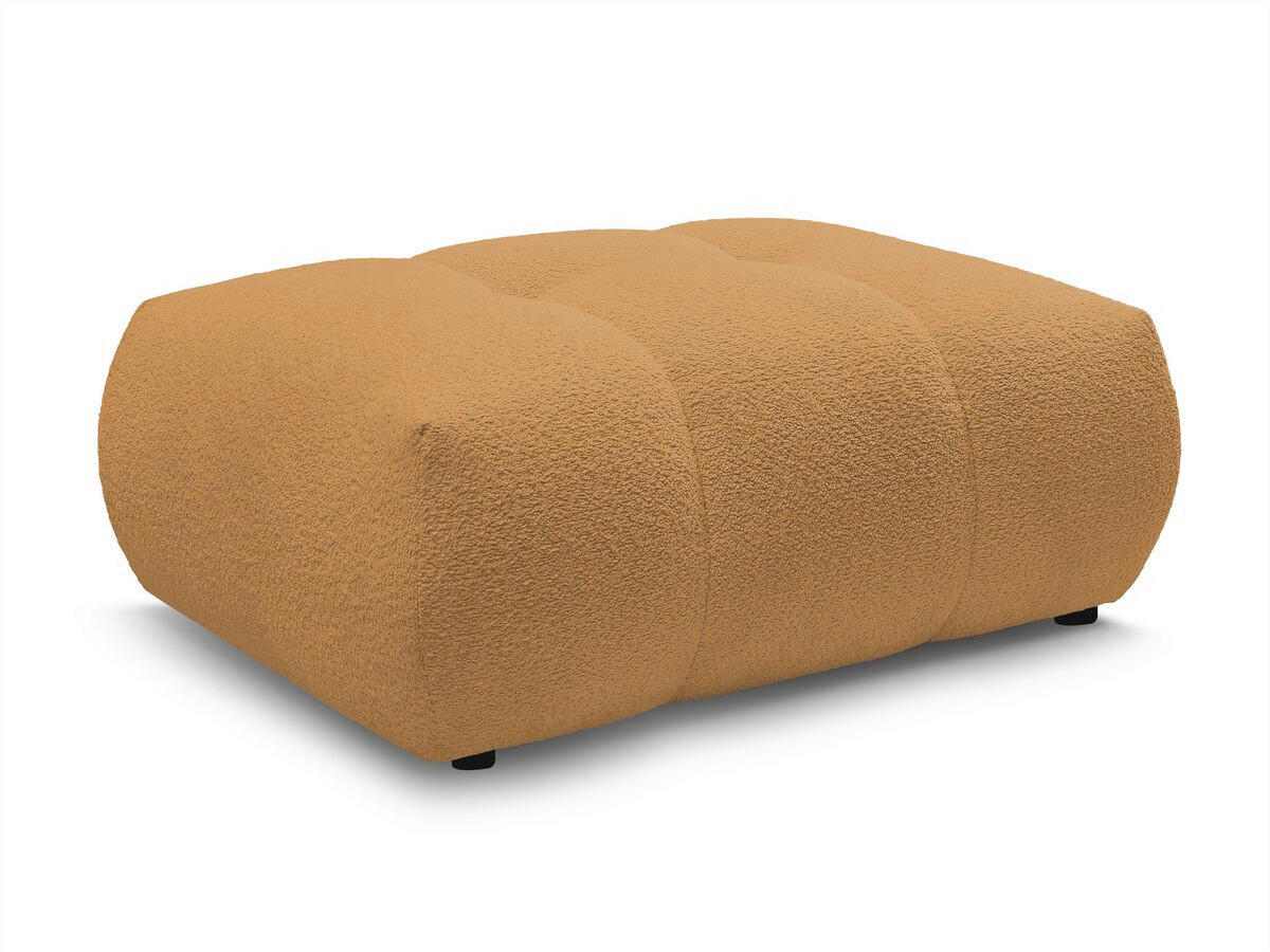 HOCKER FUJI  Bouclé Gelb  - Gelb/Schwarz, MODERN, Kunststoff/Textil (112/44/80cm)