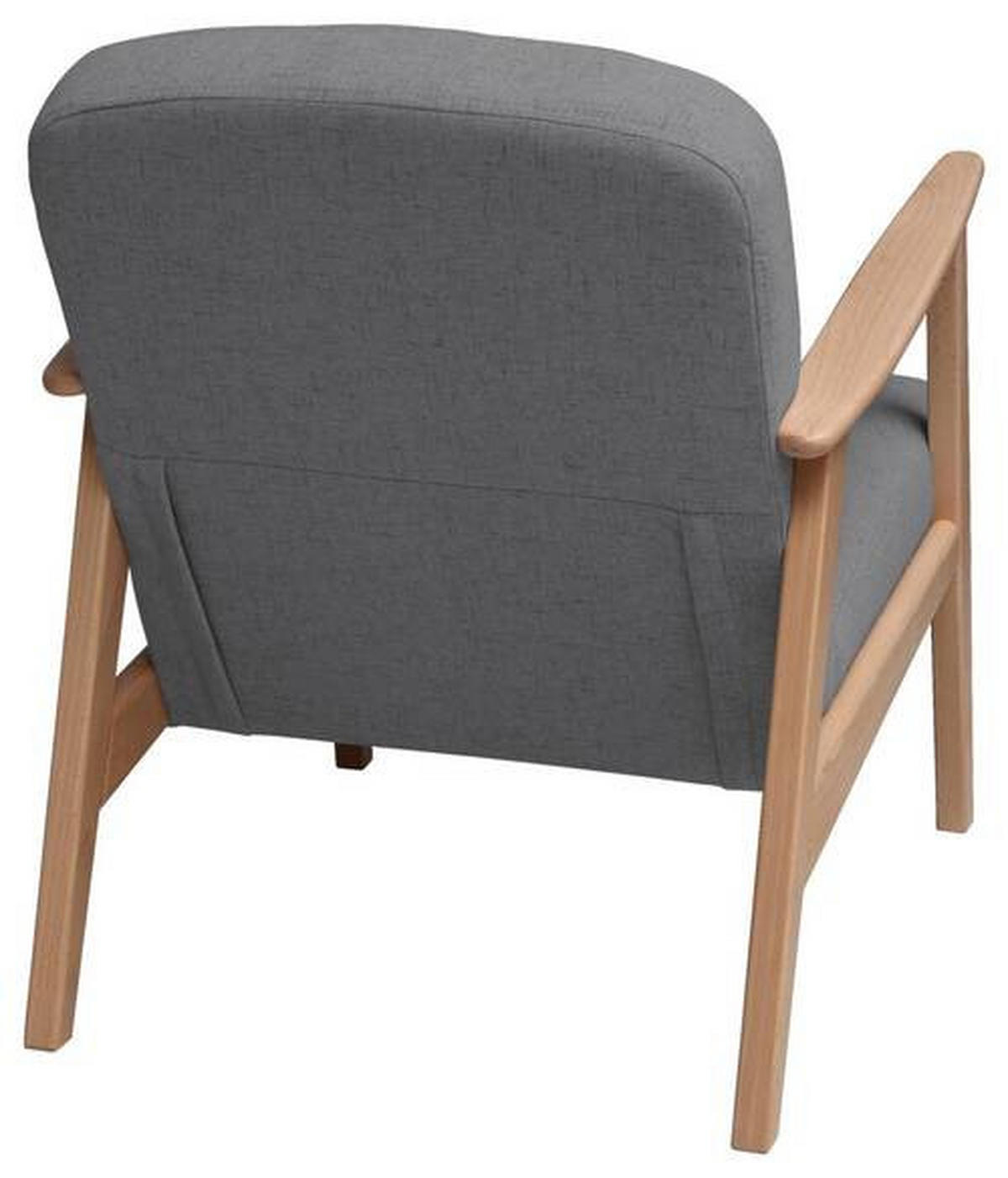 SESSEL in Webstoff Grau  - Buchefarben/Grau, Modern, Holz/Textil (63/78/78cm) - Livetastic