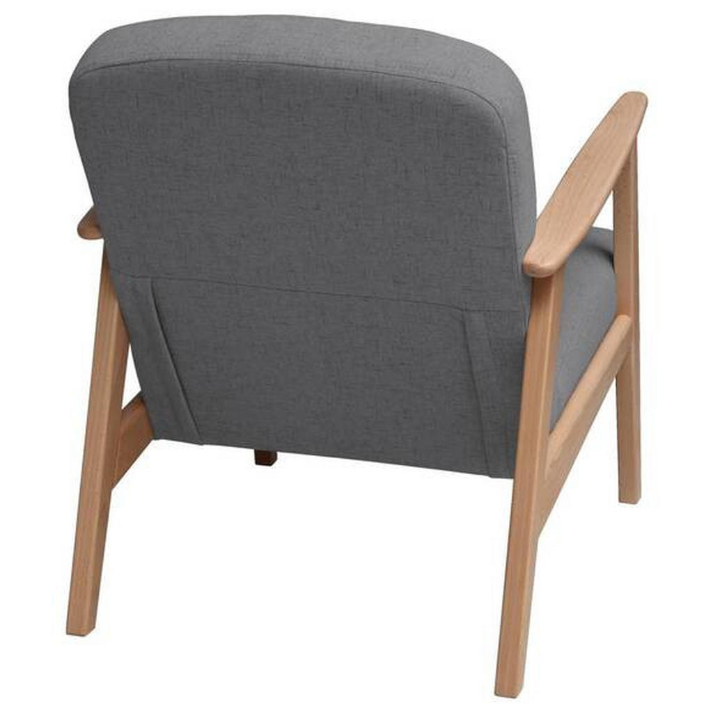 Thumbnail - Livetastic Sessel, Grau, Textil, Buche, massiv, 63x78x78 cm, Wohnzimmer, Sessel, Polstersessel