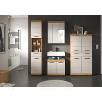 BADEZIMMER 4-teilig  in 171 cm  - Kaschmir/Schwarz, MODERN, Holzwerkstoff/Kunststoff (171cm) - MID.YOU