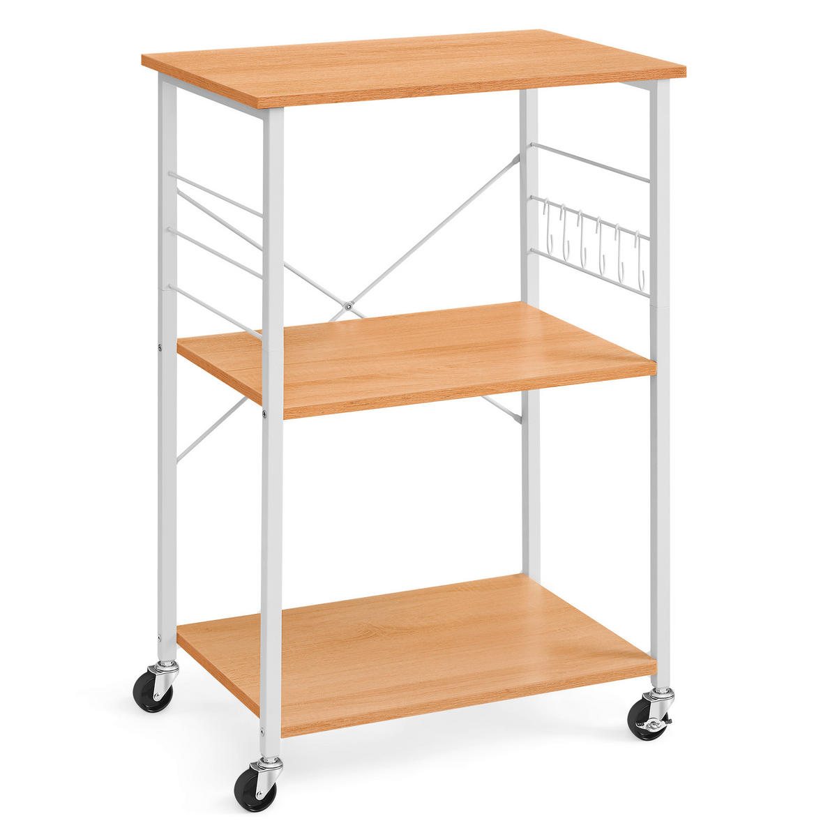 REGAL Weiß, Eichefarben  - Eichefarben/Weiß, MODERN, Holzwerkstoff/Metall (60/89/40cm) - MID.YOU