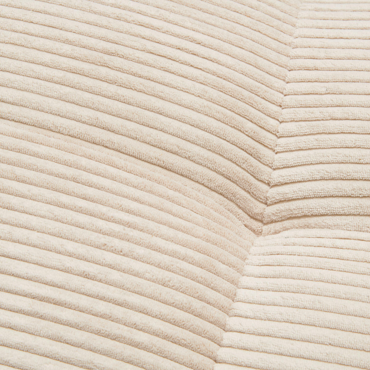 RELAXLIEGE in Cord Creme  - Creme/Schwarz, Design, Textil/Metall (87/93/188cm) - Xora